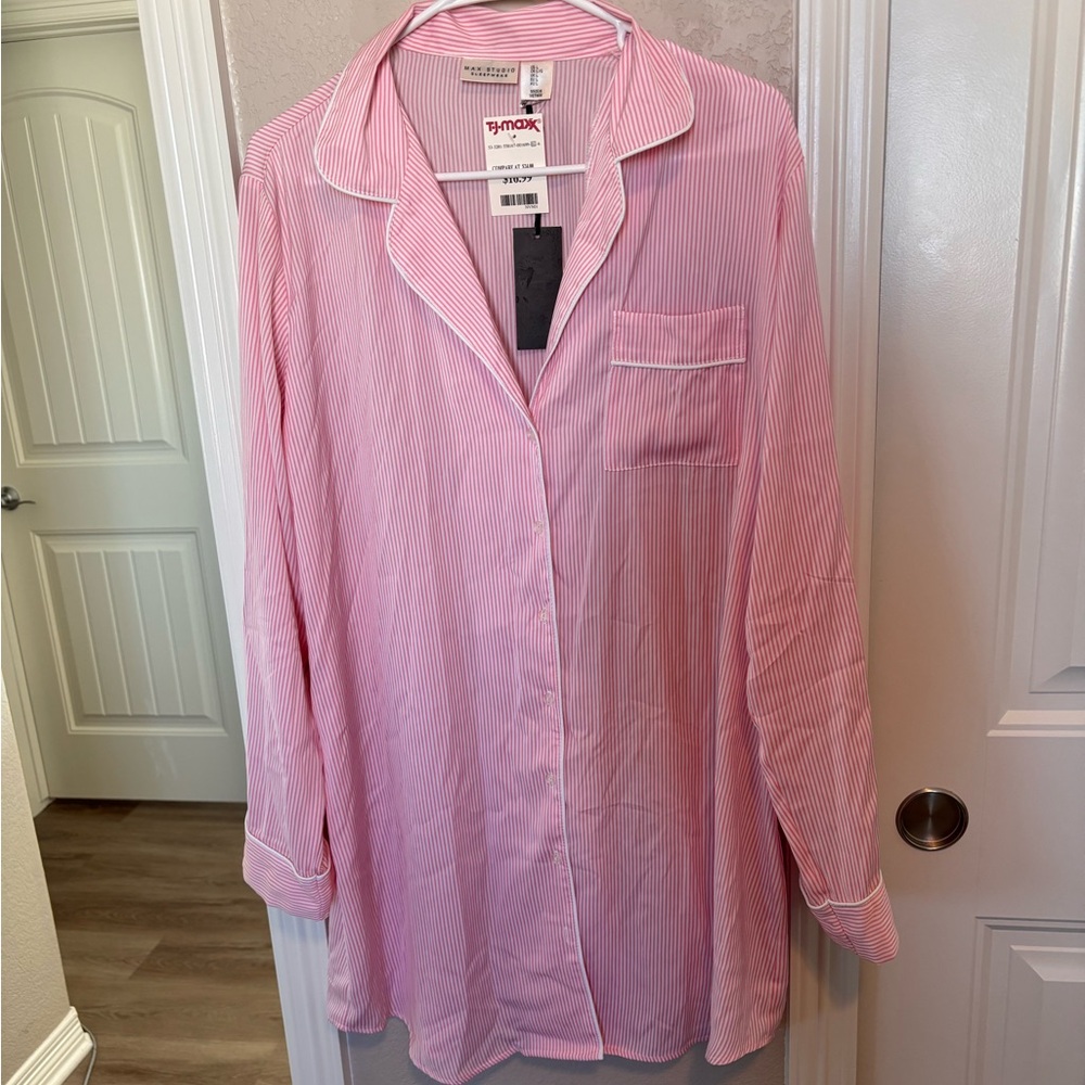 Women's Pink Striped Lounge Wear